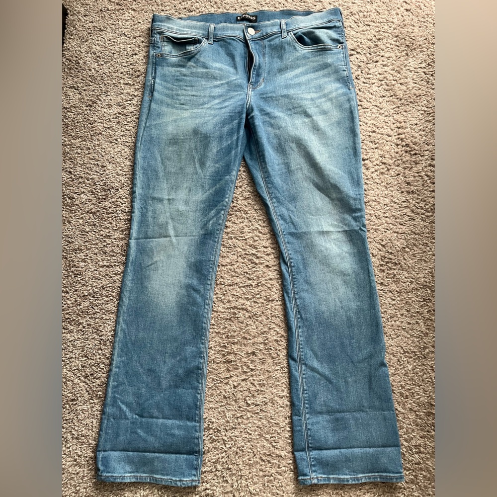 Express Light Blue Boot Cut Jeans